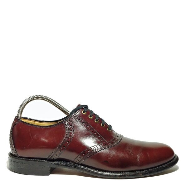 Austin Reed USA Made Glossy Spectator Brogue Sz 9N - Picture 9 of 12